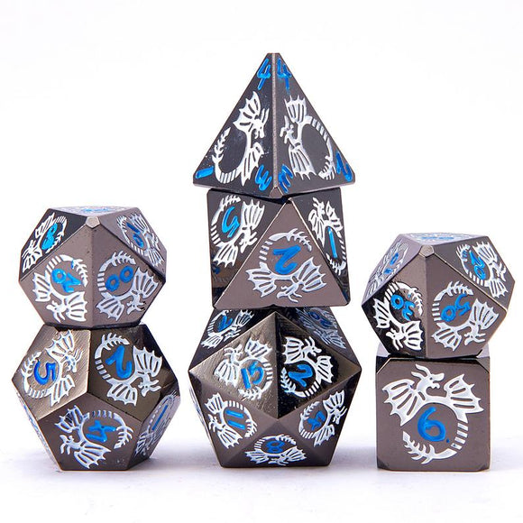 Astrology Dice~7pcs Metal Game Dice Polyhedral DND dice Set,Roleplaying Tabletop Games Dungeons and Dragons D4 D6 D8 D10 D12 D20 pathfinder dice