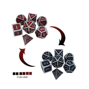 Astrology Dice~Heat Sensitive Metal DND Dice Set Color Changes by Temperature Polyhedral Dicesfor Role Playing tabletop games Dungeons and Dragons