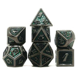 Astrology Dice~7 Pieces Metal Dices Game Polyhedral Metal D&D Dice Set for Role Playing Game Dungeons and Dragons, Math Teaching Tabletop Games