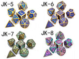 Astrology Dice~Metal Game Dice Polyhedral DND dice 7pcs Set, of D4 D6 D8 D10 D12 D20 for Dungeons and Dragons, Roleplaying Games