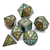 Astrology Dice~Metal Game Dice Polyhedral DND dice 7pcs Set, of D4 D6 D8 D10 D12 D20 for Dungeons and Dragons, Roleplaying Games