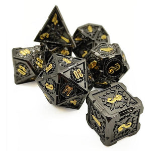 Astrology Dice~Metal polyhedral dice, dungeons and dragons, shadow run, pathfinder, savage world, war hammer role play games dice d20 d12 d10 d8 d6 d4