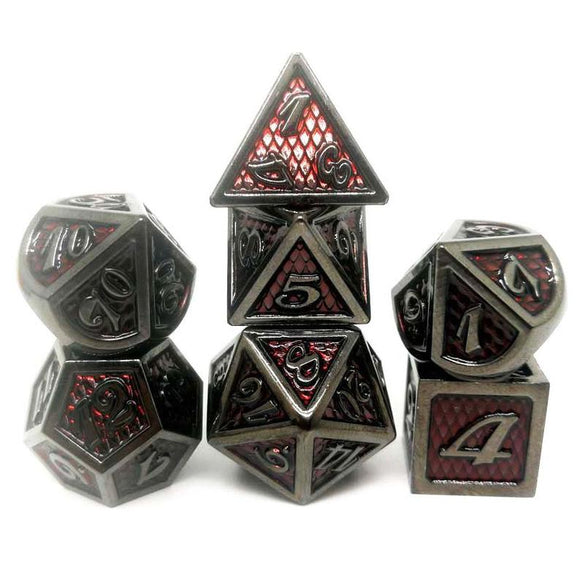 Astrology Dice~7 Pieces Metal Dices Game Polyhedral Metal D&D Dice Set for Role Playing Game Dungeons and Dragons, Math Teaching Tabletop Games