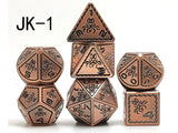 Astrology Dice~Metal game dice polyhedral DND dice, Octopus pattern dice, role playing games dungeons and dragons d20 d12 d10 d8 d6 d4 tabletop games