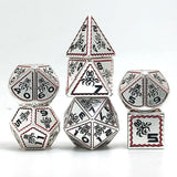 Astrology Dice~Metal game dice polyhedral DND dice, Octopus pattern dice, role playing games dungeons and dragons d20 d12 d10 d8 d6 d4 tabletop games