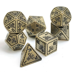 Astrology Dice~Octopus metal pattern dice, metal dnd dice, pathfinder dice, fantasy dice, dungeons and dragons, birthday present, math props