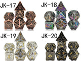 Astrology Dice~Metal polyhedral dice, dungeons and dragons, shadow run, pathfinder, savage world, war hammer role play games dice d20 d12 d10 d8 d6 d4