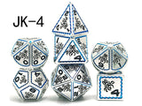 Astrology Dice~Metal game dice polyhedral DND dice, Octopus pattern dice, role playing games dungeons and dragons d20 d12 d10 d8 d6 d4 tabletop games