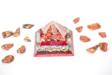 Medium Orgonite® Pyramid Chakra Series with Red Jasper, Root Chakra, Orgone Generator®