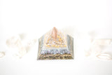 Medium Orgonite® Pyramid Chakra Series with Clear Quartz, Crown Chakra Orgone generator