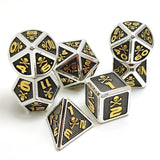 Gem Dice~skull Metal D&D Dice, 7 PCs DND Dice, Polyhedral Dice Set, for Role Playing Game MTG Pathfinder