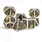 Gem Dice~skull Metal D&D Dice, 7 PCs DND Dice, Polyhedral Dice Set, for Role Playing Game MTG Pathfinder