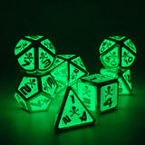 Gem Dice~skull Metal D&D Dice, 7 PCs DND Dice, Polyhedral Dice Set, for Role Playing Game MTG Pathfinder