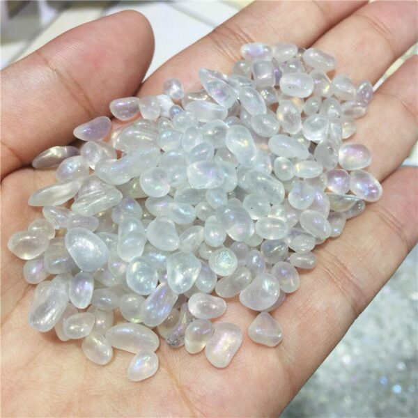Crystal Healing~100g Natural moonstone stone Plating color moonstone Quartz Crystal Wand Points Healing Gemstone Wand feng shui crystals