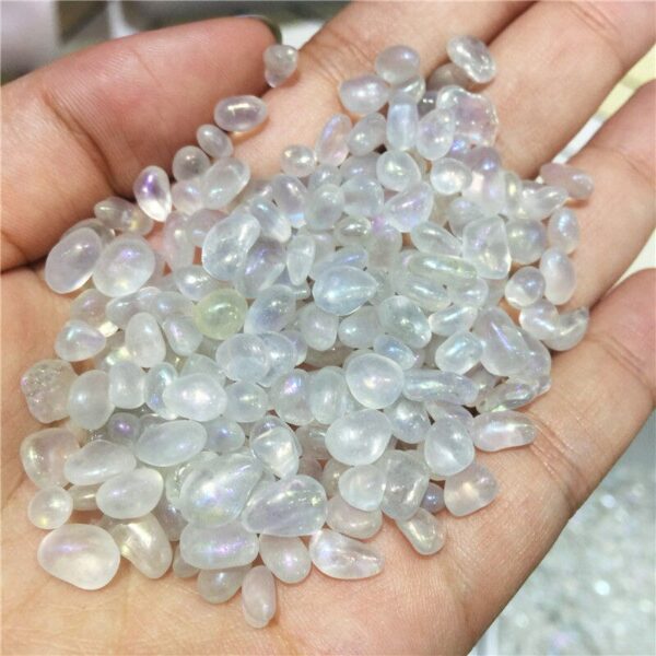 Crystal Healing~100g Natural moonstone stone Plating color moonstone Quartz Crystal Wand Points Healing Gemstone Wand feng shui crystals
