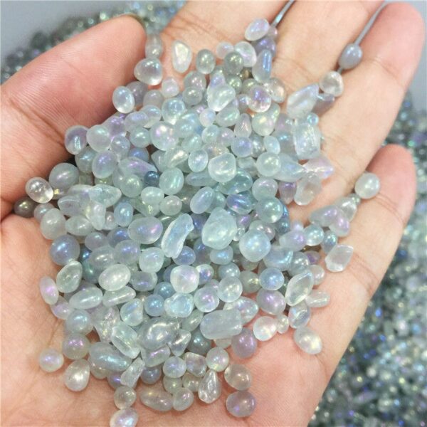 Crystal Healing~100g Naturalbeautiful moonstone stone Plating color  Quartz Crystal Wand Points Healing Gemstone Wand feng shui crystals