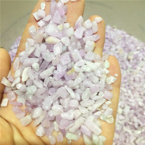 Crystal Healing~100g natural Purple lithium fai crystal tumbled stone Gemstone mineral chip natural point Beads Chakra Healing Reiki Decorations