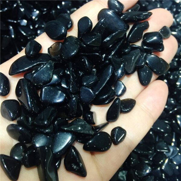 Crystal Healing~100g natural obsidian crystal tumbled stone particles Gemstone mineral chip natural point Beads Chakra Healing  Decorations