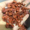 Crystal Healing~100g natural red jasper crystal tumbled stone Gemstone mineral chip natural point Beads Chakra Healing Reiki Decorations