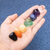 10pcs a bag Natural Crystal energy Mineral Specimen 7 chakras tumbles Amethyst Cluster Kynite Clear Quartz Point for teaching - Avsso