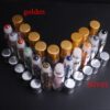Crystal Set~12pcs Ball Bottle Essential Oil Set Natural Crystal Roller Gravel Bottle For 10ml Aromatherapy Healing Love Health Gift
