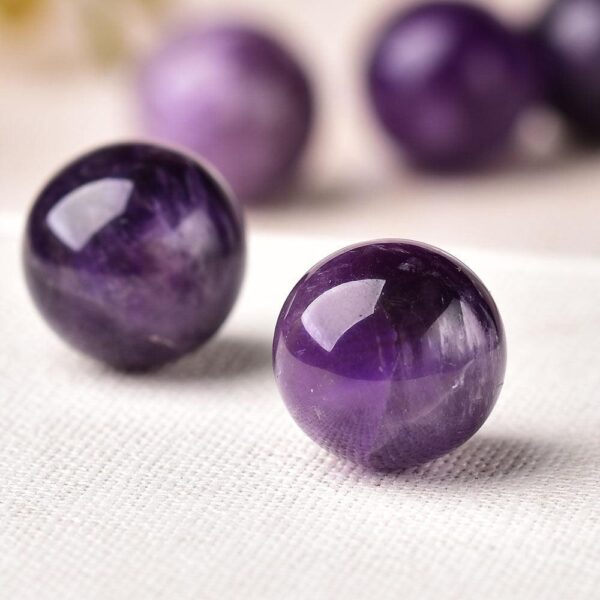 1PC Natural Amethyst crystal ball 20mm Reiki Quartz Energy Healing Stone Ore Mineral For Home Decoration Collection DIY gift - Avsso