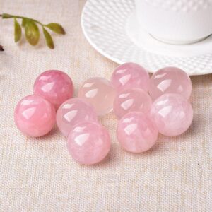 1PC Natural Crystal Ball Rose Quartz Tigers Eye Aventurine Stone Healing Quartz Beautiful Ball Home Decoration Free Wooden Frame - Avsso