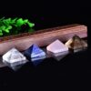 1PC Natural Crystal Pyramid Rose Quartz Lazuli Reiki Healing Stone Pink Blue Crystal  Crafts Home Decoration Energy Stone - Avsso