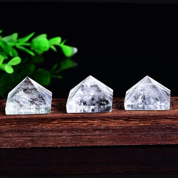 1PC Natural Crystal Pyramid Rose Quartz Lazuli Reiki Healing Stone Pink Blue Crystal  Crafts Home Decoration Energy Stone - Avsso