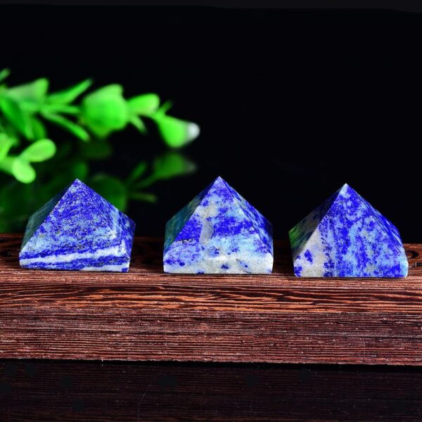 1PC Natural Crystal Pyramid Rose Quartz Lazuli Reiki Healing Stone Pink Blue Crystal  Crafts Home Decoration Energy Stone - Avsso
