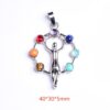 1PC Natural Quartz Seven Chakras Pendant Yoga Healing Tree Of Life Colourful Crystal Reiki Fashion Mineral Jewelry For Women - Avsso