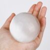 1PCS 4-6cm Natural White Selenite sphere Crystal Healing Gypsum ball Mineral Ornaments Raw Stone  crafts Home Decor - Avsso
