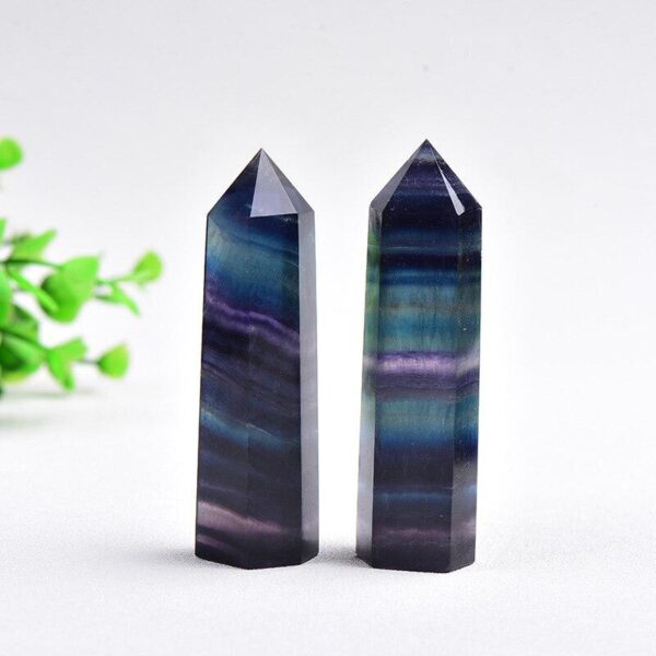1PCS 8-9cm Crystal Point Natural Stones Tower Apatite Amethyst Healing Stone Energy Ore Mineral Obelisk Wand Home Ornaments - Avsso