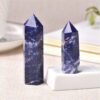 1PCS 8-9cm Crystal Point Natural Stones Tower Apatite Amethyst Healing Stone Energy Ore Mineral Obelisk Wand Home Ornaments - Avsso