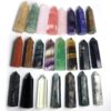 1PCS 8-9cm Crystal Point Natural Stones Tower Apatite Amethyst Healing Stone Energy Ore Mineral Obelisk Wand Home Ornaments - Avsso