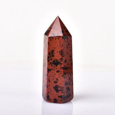 1PCS 8-9cm Crystal Point Natural Stones Tower Apatite Amethyst Healing Stone Energy Ore Mineral Obelisk Wand Home Ornaments - Avsso