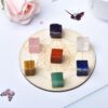 1Set Natural Crystal Cube Stone Seven Chakra Healing Stone Seven Star Array Wood Plate Cube Yoga Chakra Home Decor Diy Gift - Avsso