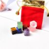 1Set Seven Chakra Stone Natural Crystal Yoga Energy Stone Polished Reiki Healing Quartz Home Decoration Cube Gift - Avsso