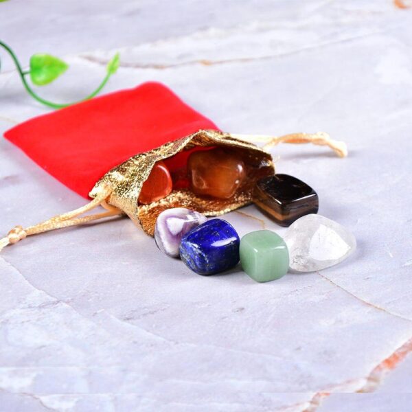 1Set Seven Chakra Stone Natural Crystal Yoga Energy Stone Reiki Healing Quartz Home Decoration Gems Irregular Polished Gift 7pcs - Avsso