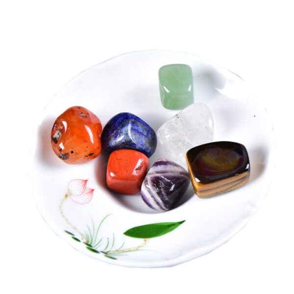 1Set Seven Chakra Stone Natural Crystal Yoga Energy Stone Reiki Healing Quartz Home Decoration Gems Irregular Polished Gift 7pcs - Avsso