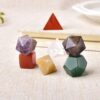 1Set Seven Chakras Natural Stone Yoga Divination Meditation Amulet Ornaments Polyhedron Energy Healing Crystal Home Decor - Avsso