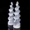 1pc 10-15cm Selenite Spiral Unicorn Wand Crystal Healing raw white gypsum stone Reiki Gemstone Ornament Home Decor - Avsso