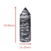 Crystal Point~1pc Natural Striped Stone Crystal Point~ Healing Obelisk Black Gray Quartz Wand Beautiful Ornament for Home Decor Energy Stone