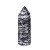 Crystal Point~1pc Natural Striped Stone Crystal Point~ Healing Obelisk Black Gray Quartz Wand Beautiful Ornament for Home Decor Energy Stone