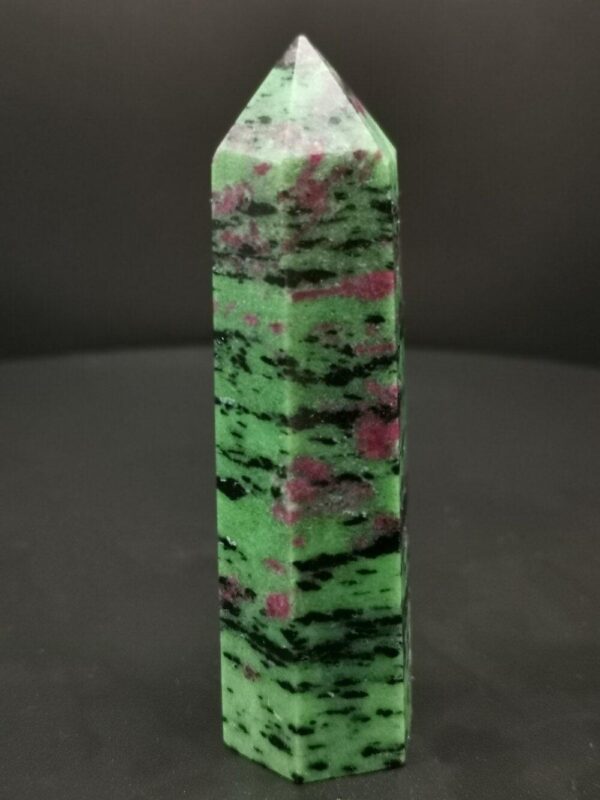 1pcs Natural Crystal Epidote Point Ruby Quartz Mineral Stone Healing Obelisk Wand Home Decoration Reiki DIY Ornament - Avsso