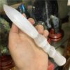 Crystal Healing~1pcs Natural crystal Selenite Carved Healing Stone Dagger Quartz Mineral Gem Wand Chakra Point Gift Wicca Decor