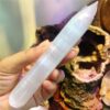 Crystal Healing~1pcs Rock selenite crystal quartz wand Himalayan white gypsum Gemstones massage stick Crystal Reiki healing