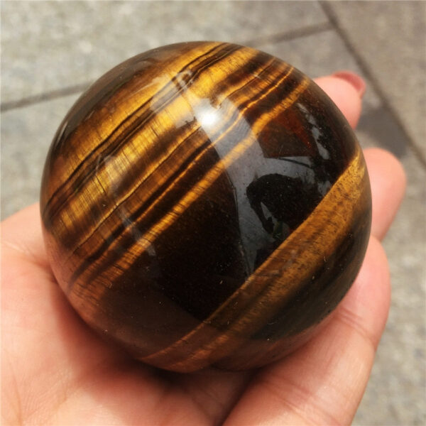 Crystal Healing~1pcs Tiger Eye Rare Natural Carving Sphere Ball Free stand Chakra Healing Reiki Stones Carved Crafts Wholesale