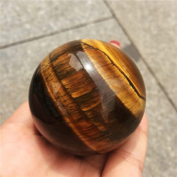 Crystal Healing~1pcs Tiger Eye Rare Natural Carving Sphere Ball Free stand Chakra Healing Reiki Stones Carved Crafts Wholesale