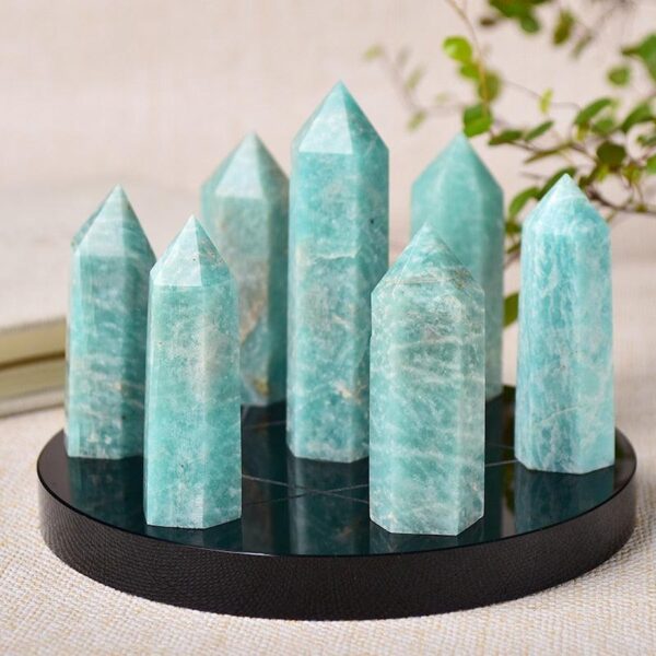 1set Seven Star Plate Natural Crystal Point Healing Stone Chakra Reiki Energy Stone Magic Obelisk 12cm Pedestal Home Decor - Avsso